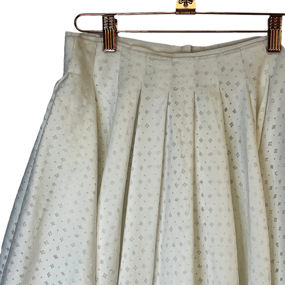 Brock Collection Sally Cotton-Blend Midi White Skirt SZ 4 - Picture 3 of 12
